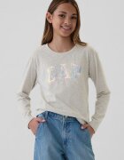 GAP Блуза от органичен памук Светло сив