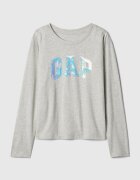GAP Блуза от органичен памук Светло сив