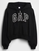 GAP Худи с цип и лого Черен