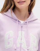 GAP Худи с цип и паднали ръкави Лилав