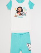 GAP Къса пижама с принт на Moana Бял/Бледочервен/Персийско зелено