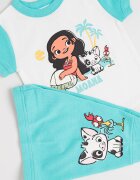 GAP Къса пижама с принт на Moana Бял/Бледочервен/Персийско зелено