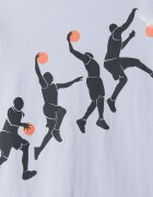 GAP Памучна блуза с принт Ледено синьо