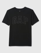 GAP Памучна тениска с лого Черен