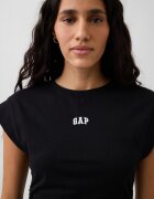 GAP Рокля с рюш Черен