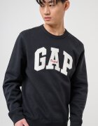 GAP Суитшърт с принт и овално деколте Черен