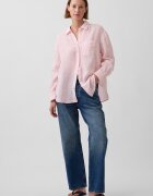 GAP Свободна ленена риза Светлорозов