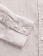 GAP Свободна ленена риза Светло кафяво