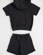 GAP Тениска с качулка и шорти Черен