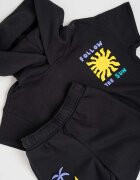 GAP Тениска с качулка и шорти Черен