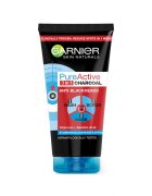 Garnier Почистващ гел за лице 3 in 1 Pure Active Intensive Charcoal за мазна кожа с несъвършенства 150 мл