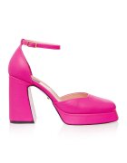 Gemelli Shoes Кожени обувки Barbie с каишка на глезена - Розово