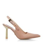 Gemelli Shoes Кожени обувки Cosmopolitan с отворена пета - Бежов