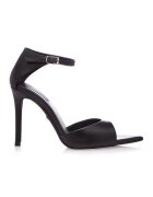 Gemelli Shoes Кожени сандали Maira с остър връх - Черен