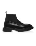 Gemelli Shoes Обувки Adam от кожа и текстил - Черен