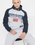 Geo Norway Худи Gabin с ръкави реглан Сив меланж/Тъмносин