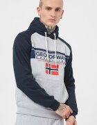 Geo Norway Худи Gabin с ръкави реглан Сив меланж/Тъмносин