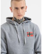Geographical Norway Худи Fondant с джоб кангуру - Червен/Сив меланж