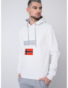 Geographical Norway Худи Gadrien с лого - Червен/Светло сив/Бял