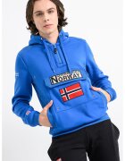 Geographical Norway Худи Gymclass с къс цип - Червен/Кралско Синьо