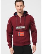 Geographical Norway Худи Gymclass с връзка и бродирано лого - Бордо