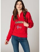 Geographical Norway Худи Gymclass с връзка и бродирано лого - Червен/Тъмносин
