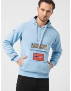 Geographical Norway Худи Gymclass с връзка и бродирано лого - Светлосин