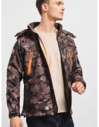 Geographical Norway Камуфлажно зимно яке Techno с отделяща се качулка - Черен/Каки