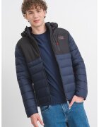 Geographical Norway Капитонирано яке Batilo с качулка - Черен/Тъмносин