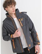 Geographical Norway Непромокаемо яке Riziere с джобове с цип - Оранжев/Tъмносив