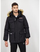 Geographical Norway Подплатено зимно яке Alpes с качулка - Черен
