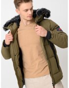 Geographical Norway Подплатено зимно яке Delote - Тъмно каки