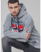 Geographical Norway Стандартно худи с лого - Червен/Сив меланж