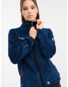 Geographical Norway Суитшърт от плюш с цип и миди яка
