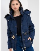 Geographical Norway Ватирано яке с отделяща се качулка - Тъмносин