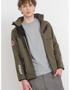 Geographical Norway Яке Royaute с качулка и цип - Черен/Каки