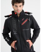 Geographical Norway Яке Royaute с качулка и цип - Червен/Черен