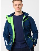 Geographical Norway Яке Royaute с качулка и цип - Лайм зелено/Тъмносин