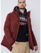 Geographical Norway Зимно яке Albert с вата и качулка - Коняк кафяв