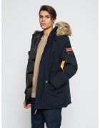 Geographical Norway Зимно яке Bernard с качулка и еко пух - Тъмносин