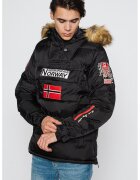 Geographical Norway Зимно яке Bilboquet с качулка - без закопчаване - Бял/Черен