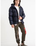 Geographical Norway Зимно яке Bodir с цип и качулка - Оранжев/Тъмносин