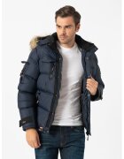 Geographical Norway Зимно яке Bonap с отделяща се качулка - Тъмносин