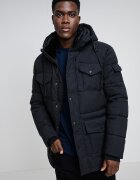 Geographical Norway Зимно яке Corlas с джобовве с капаче Избеляло черно