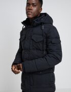 Geographical Norway Зимно яке Corlas с джобовве с капаче Избеляло черно