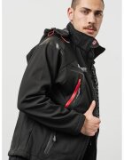 Geographical Norway Зимно яке Techno Men с качулка и лого - Черен