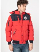 Geographical Norway Зимно яке Volva с отделяща се качулка - Бял/Черен/Аленочервен