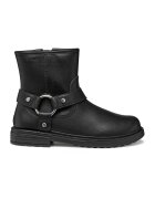 Geox Боти Biker от еко кожа - Черен/Сребрист