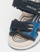 Geox Сандали Alben с велур Черен/Светло сив/Тъмносин