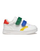 Geox Спортни обувки Eclyper Toddler от еко кожа с велкро - Жълт/Кралско Синьо/Бял